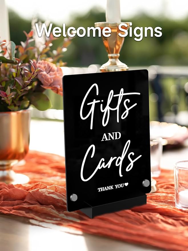 Kivsty Acrylic Black Dry Erase Board with Stand - 8” x 6” Small Desktop Whiteboard with Marker, Reusable Desk Blackboard, to-Do List, Planner, Memo Clipboard, Menu Board for Office, Home, Bar