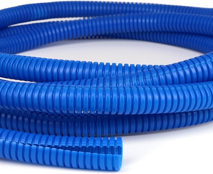 Split Wire Loom Tubing, 10,25ft Cord Protectors from Pets No Chew, Flexible Wire Covers Cord Protectors, Protective Split Cable Sleeve for Automotive Home Industrial Wires(Blue, 0.98inch-10ft)