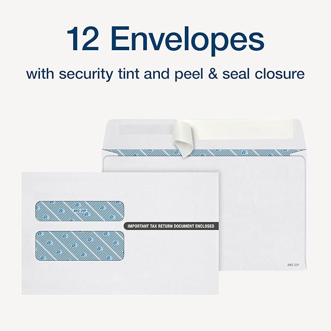 Adams W-2 Forms 2025, 6-Part Kit for 12 Recipients, Includes 12 Envelopes, 3 W-3 Forms, QuickBooks Compatible, eFile Access and Printing Through Adams Tax Forms Helper Software (1017237)