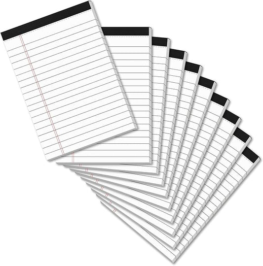 8 Pack Legal Pads 4x6 Inch 30 Sheets Mini Lined Paper Pads for Office Supplies Taking Notes/Writing List, Small Notepads College Ruled Legal Memo Pad for Home, Office, School, or Business Writing Pad