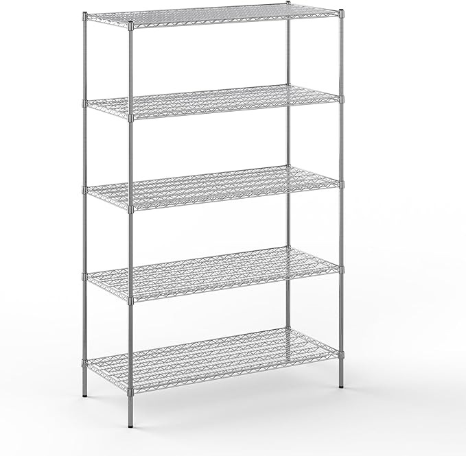 Regal Altair 24" Deep x 54" Wide x 86" Height Wire Shelving Kit | 5-Tier | NSF Commercial Storage Rack Unit