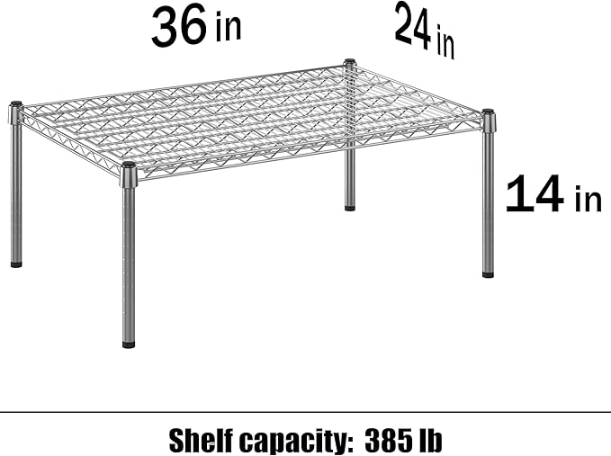Regal Altair 24" Deep x 36" Wide x 14" Height Wire Shelving Kit | 1-Tier | NSF Commercial Storage Rack Unit