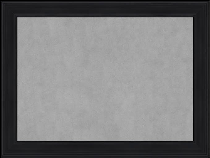 Amanti Art Black Framed Magnetic Board 25x33 Medium Vision Board for use with Magnets, 100% Metal Sheet to Display Items as Office Decor or for Home Organization in mudroom, Kitchen or Kids Room