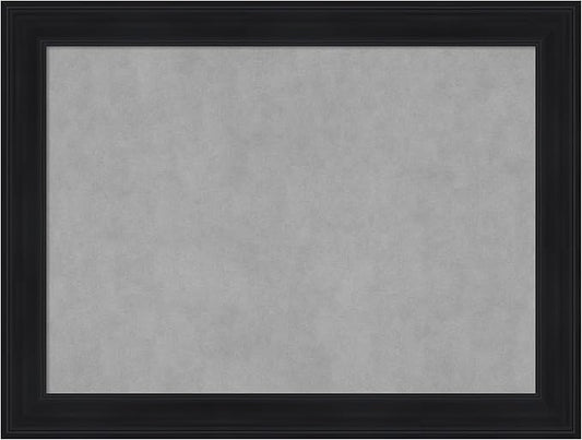 Amanti Art Black Framed Magnetic Board 25x33 Medium Vision Board for use with Magnets, 100% Metal Sheet to Display Items as Office Decor or for Home Organization in mudroom, Kitchen or Kids Room