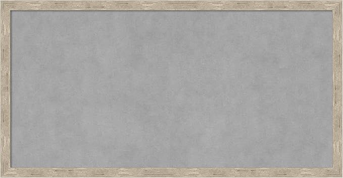Amanti Art Silver Framed Magnetic Board 13x25 Small Vision Board for use with Magnets, 100% Metal Sheet to Display Items as Office Decor or for Home Organization in mudroom, Kitchen or Kids Room