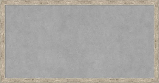 Amanti Art Silver Framed Magnetic Board 13x25 Small Vision Board for use with Magnets, 100% Metal Sheet to Display Items as Office Decor or for Home Organization in mudroom, Kitchen or Kids Room