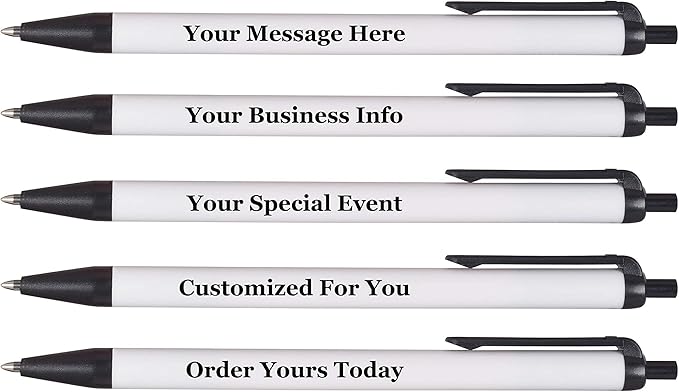 RevMark Personalized Ballpoint Pen, Custom Printed Name, Business or Event Information, Timeless Advertising, USA Made Pens, Promotional Marketing, Smooth Black Ink, Bulk Pack (Black,500 Ct.)