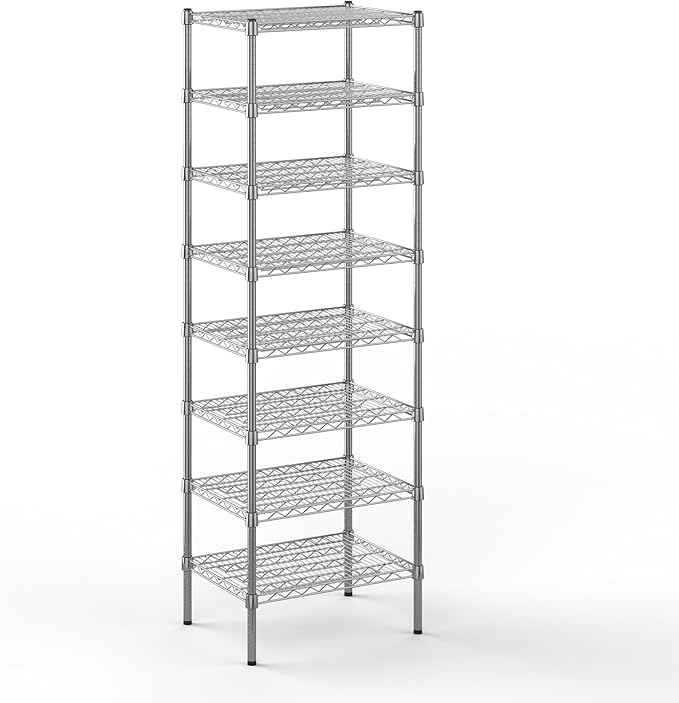 Regal Altair 18" Deep x 24" Wide x 74" Height Wire Shelving Kit | 8-Tier | NSF Commercial Storage Rack Unit