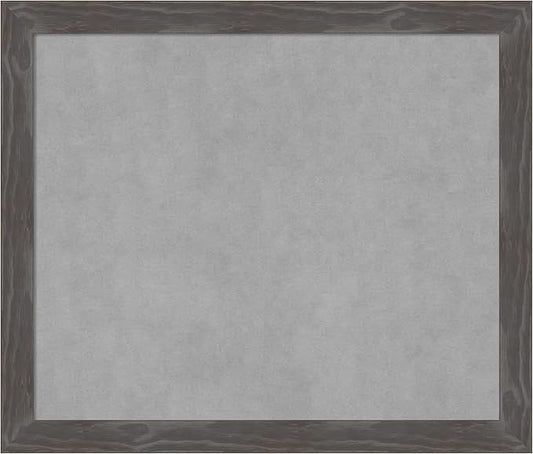 Amanti Art Grey Framed Magnetic Board 23x27 Medium Vision Board for use with Magnets, 100% Metal Sheet to Display Items as Office Decor or for Home Organization in mudroom, Kitchen or Kids Room