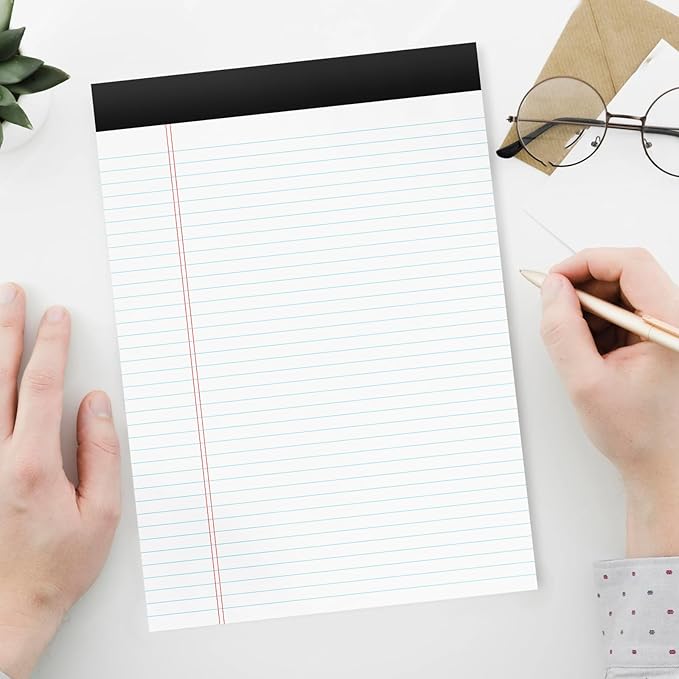 AILZFEI 720 Sheets Legal Pads 8.5 x 11 College Ruled White Paper Note Pads 24 Pack Clear Print Writing Pads 8x11 Legal Pads Narrow Ruled Pads of Paper