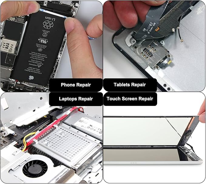 Kaisiking 5mm x 50M LCD Repair Tape for Phone Screen, Adhesive Tape with 1 Tweezers for Cell Phone, iPad, Tablets, Laptops, Camera