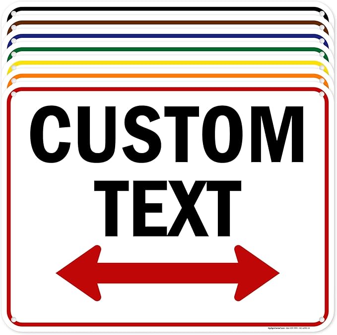 Custom Arrow,Custom Directional Sign, Two Way Arrow,18x24 Inches, 55 mil thick HDPE (high density polyethylene) Made in USA by My Sign Center
