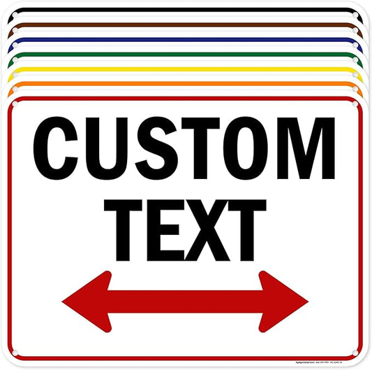 Custom Arrow,Custom Directional Sign, Two Way Arrow,18x24 Inches, 55 mil thick HDPE (high density polyethylene) Made in USA by My Sign Center