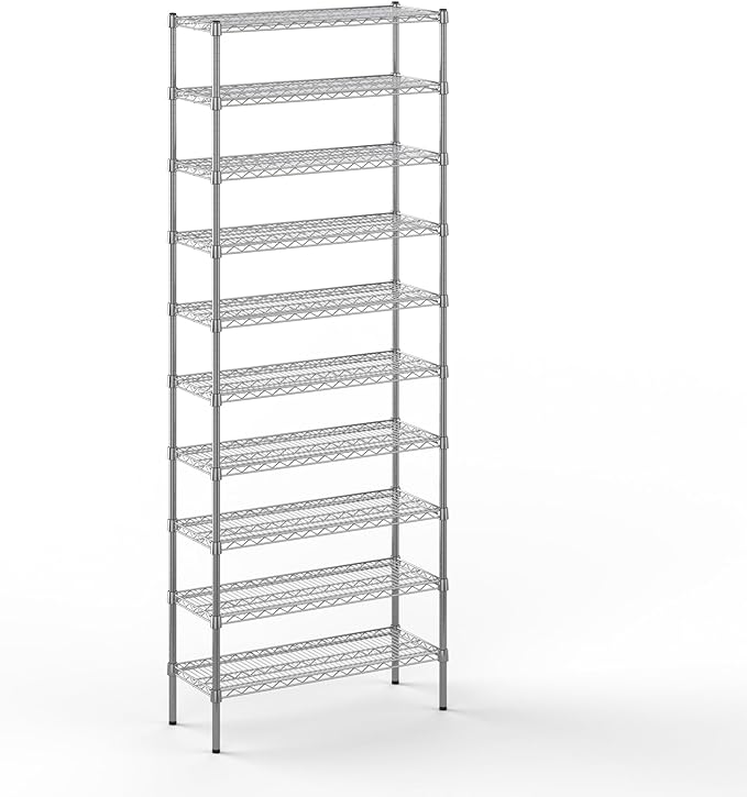 Regal Altair 14" Deep x 36" Wide x 96" Height Wire Shelving Kit | 10-Tier | NSF Commercial Storage Rack Unit