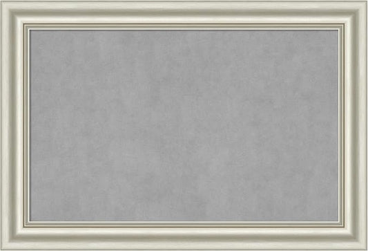 Amanti Art Silver Framed Magnetic Board 26x38 Large Vision Board for use with Magnets, 100% Metal Sheet to Display Items as Office Decor or for Home Organization in mudroom, Kitchen or Kids Room