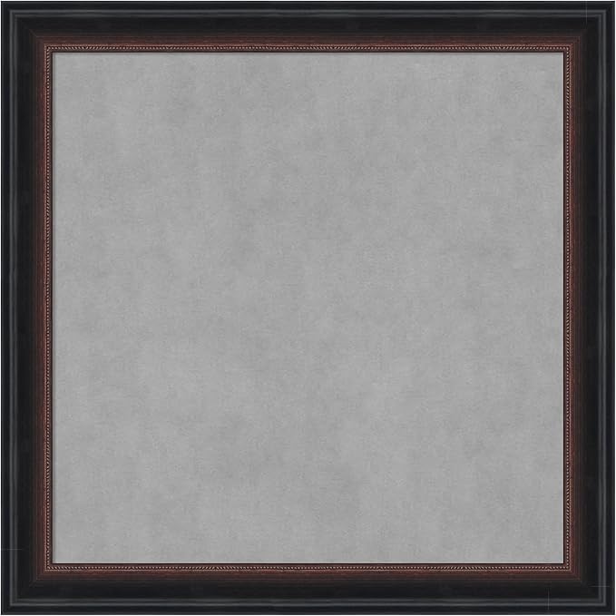 Amanti Art Black Framed Magnetic Board 14x14 X-Small Vision Board for use with Magnets, 100% Metal Sheet to Display Items as Office Decor or for Home Organization in mudroom, Kitchen or Kids Room