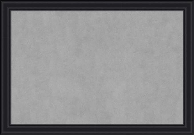Amanti Art Black Framed Magnetic Board 28x40 Large Vision Board for use with Magnets, 100% Metal Sheet to Display Items as Office Decor or for Home Organization in mudroom, Kitchen or Kids Room