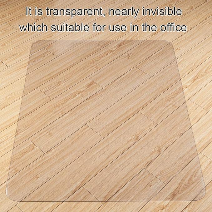 Kuyal Clear Chair mat for Hard Floors 36 x 48 inches Transparent Floor Mats Wood/Tile Protection Mat for Office & Home (36" X 48" Rectangle)