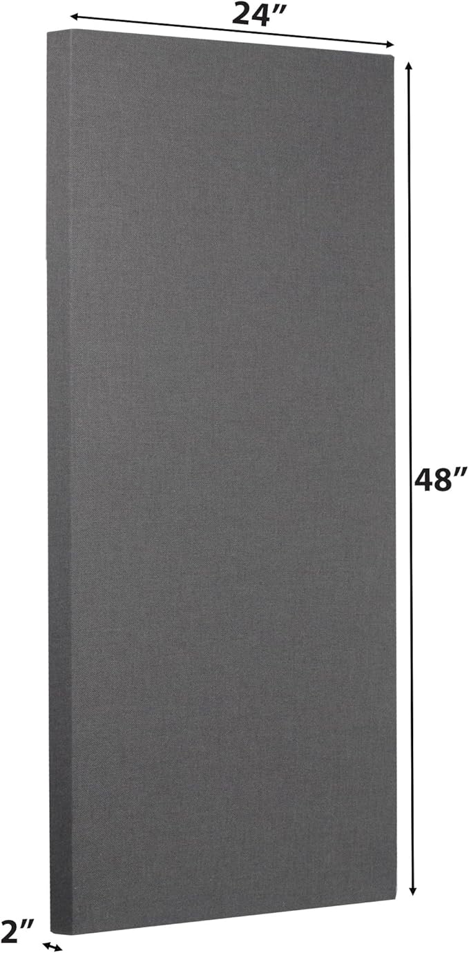 ATS Acoustics Home Office Residential Acoustic Treatment Room Kit Sound Absorbing Acoustic Panel 6 Pack for 50-100 Sq Ft (Warm Grey)