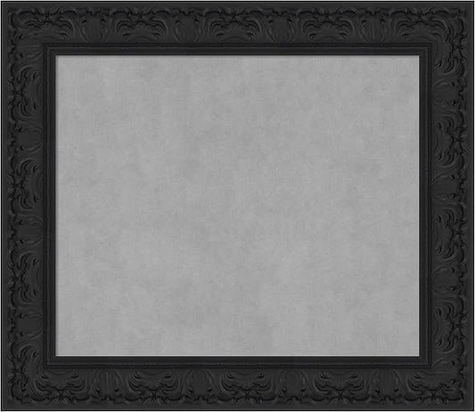 Amanti Art Black Framed Magnetic Board 27x31 Medium Vision Board for use with Magnets, 100% Metal Sheet to Display Items as Office Decor or for Home Organization in mudroom, Kitchen or Kids Room