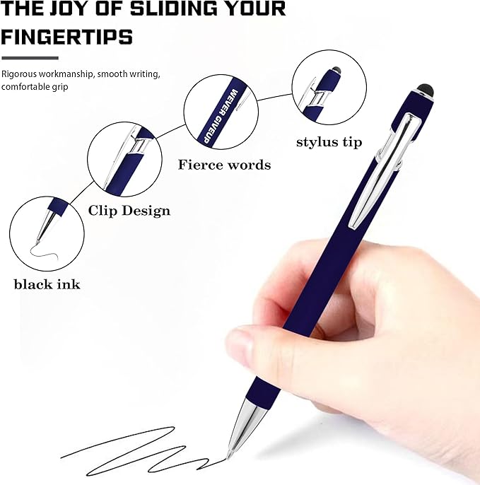 CRME 10pcs Funny Nurse Pen with Inspirational Quotes Stylus Pens Black Ink Office Essentials Funny Team Gifts Motivational Gift for Office