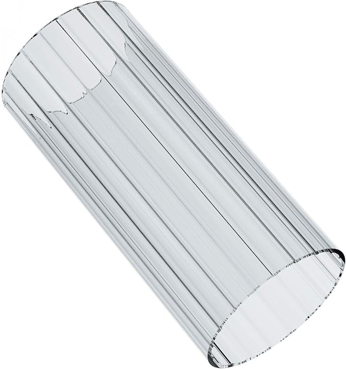Sunwo Glass Shade Straight Cylinder Glass Lamp Shade Replacement with Multiple Effects (Stripe Straight Cylinder)