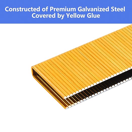 SimCos 18 Gauge 1/4" Narrow Crown Staples, Galvanized Upholstery Staples for 18 GA Pneumatic or Electric Stapler or Staple Gun (1-1/4"-3000 PCS)