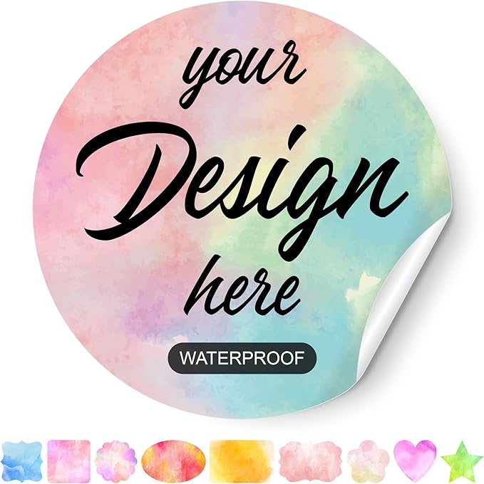 AHEADGOODS Custom Stickers - Personalized Labels, Customized Stickers with Any Design Image Logo Text, 100 Labels (Circle, 3.5"x3.5")