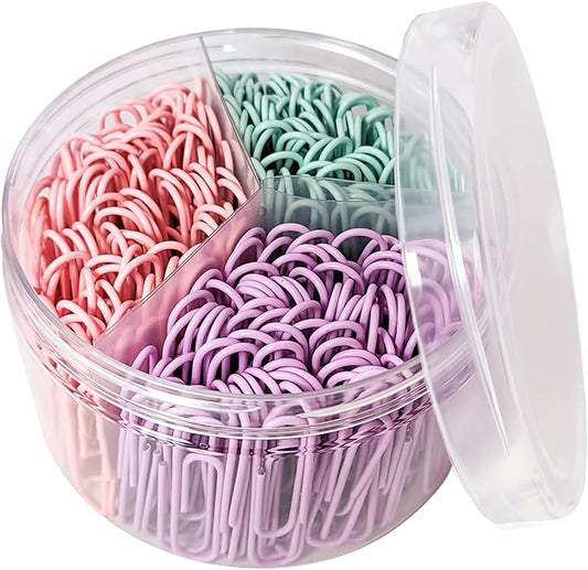Nustartain Macaron Colored Jumbo Paper Clips, 300pcs 2 Inch (50 mm) Large Paper Clip Paperclips Big Clips for Paperwork Ideal for Office, School and Home Use
