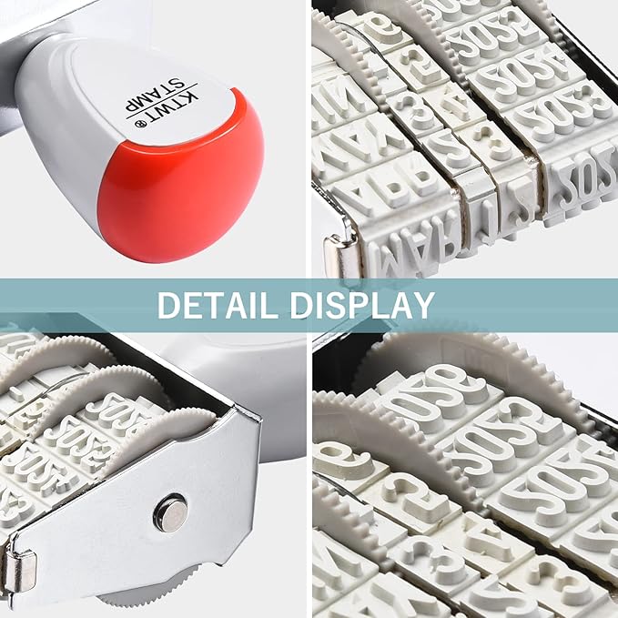 KTWT 1.5" Rubber Stamp Line Dater, Date Stamp, Office Stamp, Rotating Stamp 3/16" (5mm)