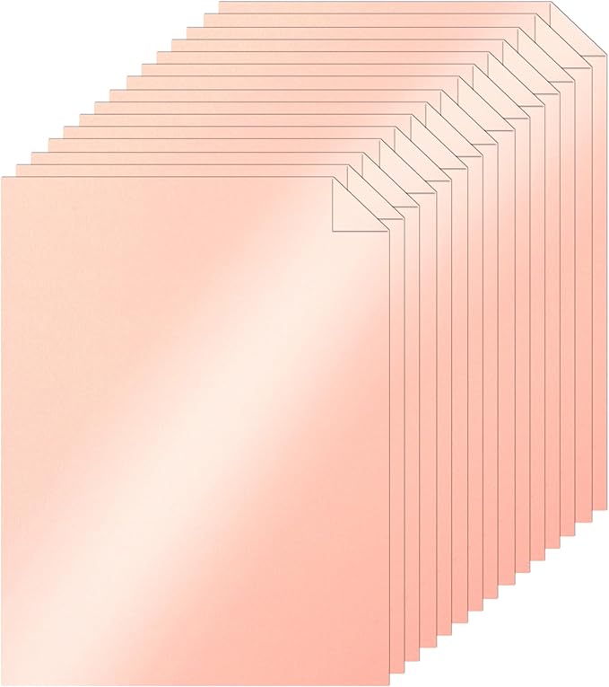 Silunkia 40 Sheets Pink Shimmer Cardstock 8.5 x 11 Crafts Paper, 75lb Heavyweight Card Stock Craft Paper for DIY Cards Making, Greeting Cards, Wedding Invitations, Menus