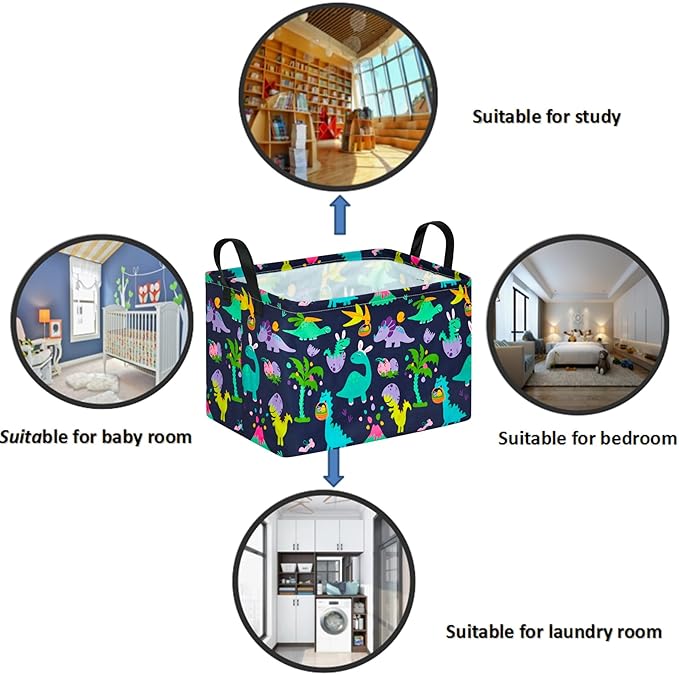 FUULOXE Storage Bin for Shelves Rectangle Closet Baskets Foldable Box with Handles Storage Bins, Storage Boxes for Home Office Car Dormroom