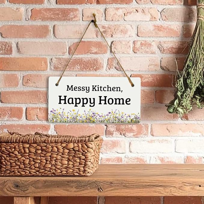 Signs ByLITA Wildflower Meadow Personalized Hanging Wall or Door Sign (5 x 10") | Custom Signage for Your Home & Business