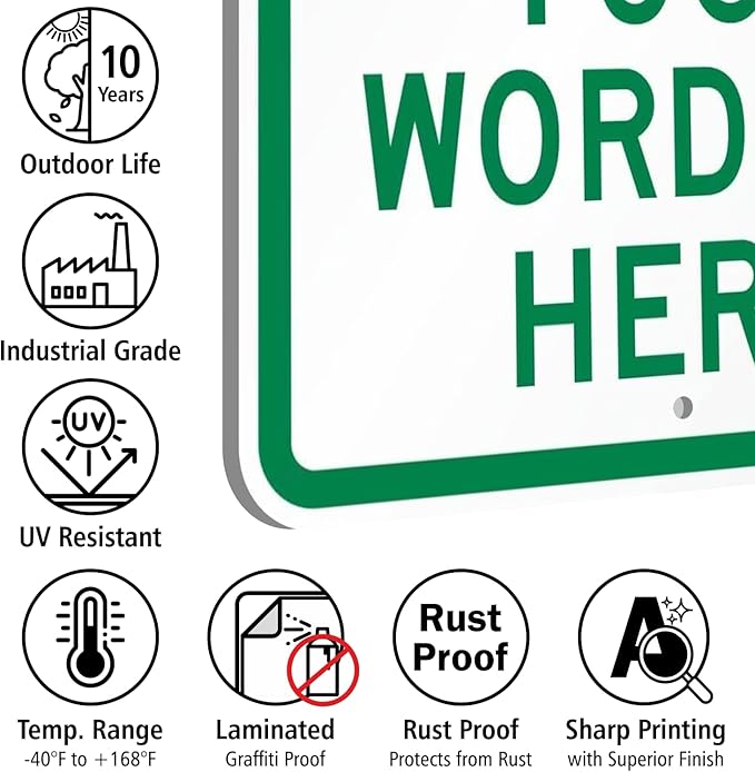 SmartSign 24 x 18 inch Custom “Reserved Parking” Metal Sign - Add Text, 80 mil Laminated Rustproof Aluminum, Green and White, Made in USA