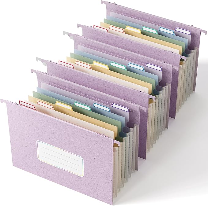EcoStash Wheat Straw Expanding Hanging File Folders,1.2" Accordion Pockets File Organizer, Large Capacity, Letter Size for Filing Cabinet, 100% BPA Free, Return to Nature, Healthy Living-3 Packs