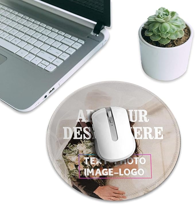 OHORTEB Custom Mouse Pad with Photo, Personalized Image Text Laptop Desk Mat, Customized Non-Slip Waterproof Desk Writing Pad for Office Home