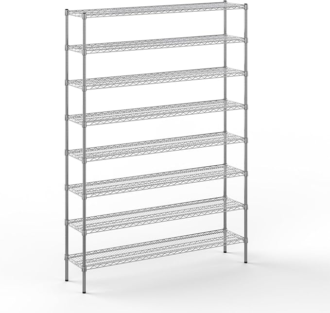 Regal Altair 14" Deep x 60" Wide x 86" Height Wire Shelving Kit | 8-Tier | NSF Commercial Storage Rack Unit