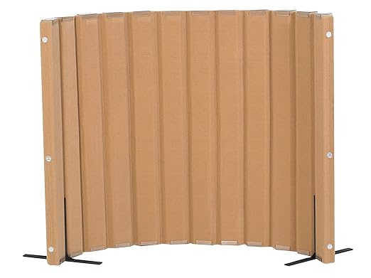 Angeles, Quiet Divider with Sound Sponge 48" x 6' Wall in Natural Tan, Free-Standing Classroom Partition for Enhanced Classroom Productivity and Noise Reduction