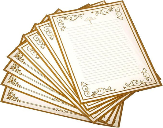 8 Pcs Vintage Letter Papers Set Printable Writing Paper Lined for Wedding Invitation Greeting Love Letters with Envelopes for Girls Women Men Stationary