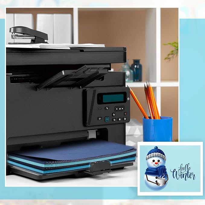 Sinmoe 100 Sheets 5 Shades Cardstock Paper 8.5 x 11 Inches 180gsm Solid Core Printer Paper for Scrapbooking DIY Arts Crafts Making Office Home Supplies (Blue Series)