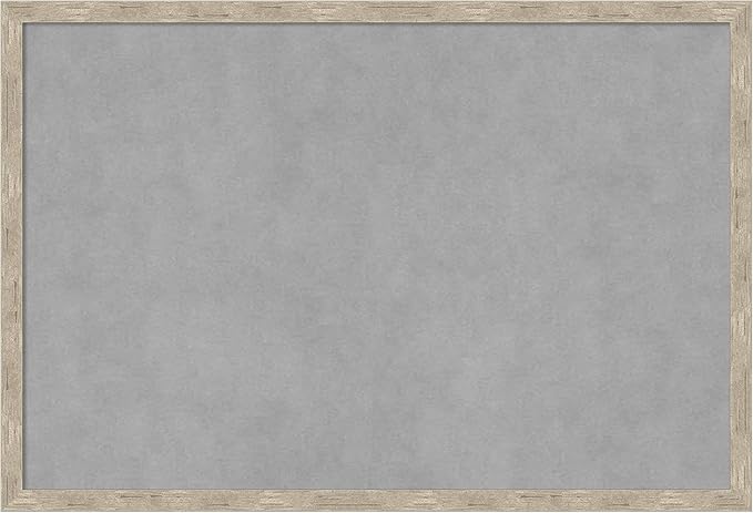 Amanti Art Silver Framed Magnetic Board 17x25 Medium Vision Board for use with Magnets, 100% Metal Sheet to Display Items as Office Decor or for Home Organization in mudroom, Kitchen or Kids Room