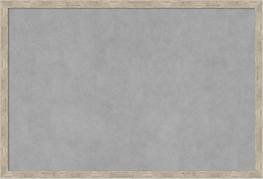 Amanti Art Silver Framed Magnetic Board 17x25 Medium Vision Board for use with Magnets, 100% Metal Sheet to Display Items as Office Decor or for Home Organization in mudroom, Kitchen or Kids Room