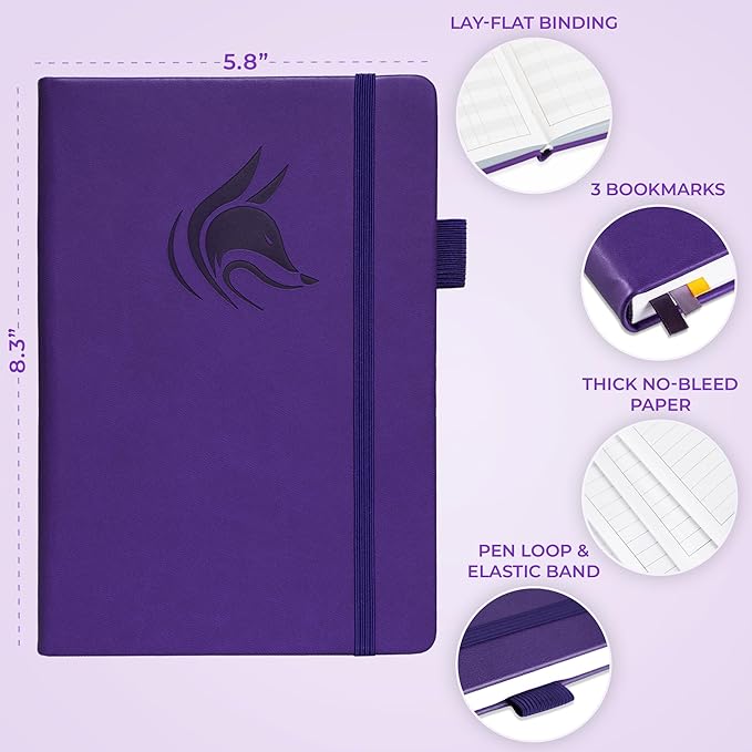 Clever Fox Dated Planner 2026-2027 – Weekly Life Planner Notebook for Time Management – Planner with Habits Tracker & To-Do List (Purple)