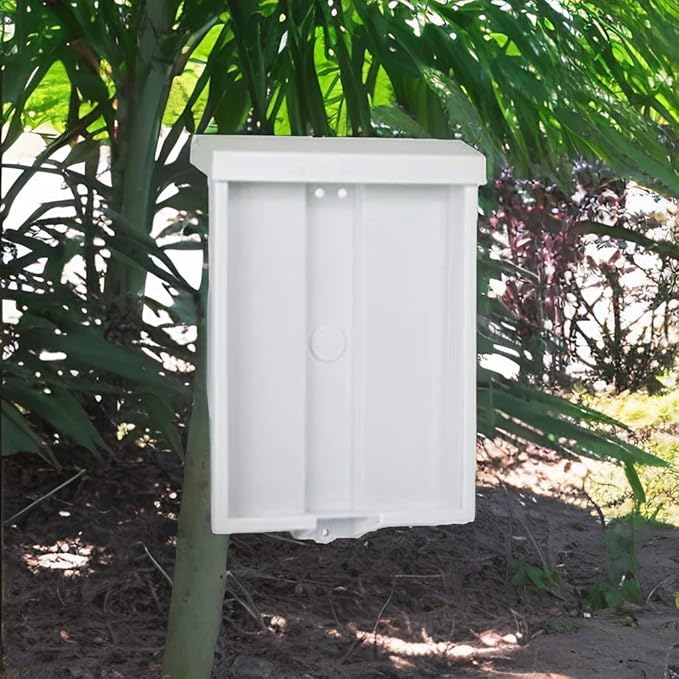 SourceOne 8.5” x 11” Outdoor Realtor Style Brochure Holder with Lid – White – UV Resistant