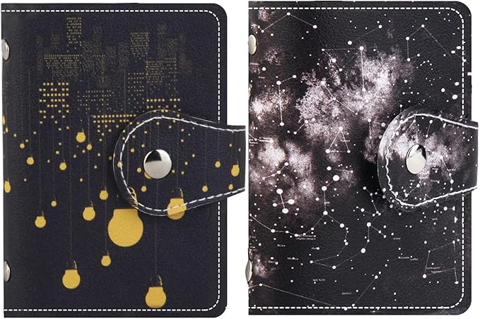 PRIVILLA 2 Pcs Credit Card Holder and business card holder，Sd Card Holder Each Has 26 Card Organizers, 2024 New Credit Card Holders book for Men and Women.