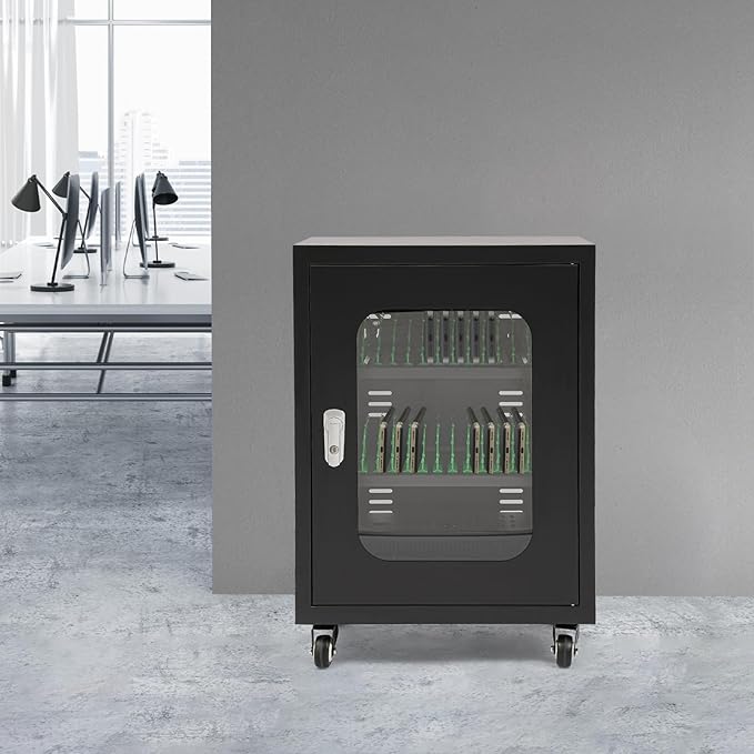Rechargeable Mobile Phone Charging Cabinet,30 Slots Cell Phones Charging Station Portable Cellphone Charging Cart with Combination Lock, for Students and Employees, Tourists (30Slots)