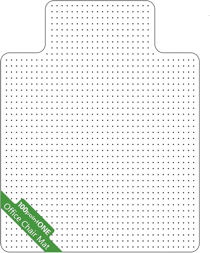 Office Chair Mat for Carpet - Clear Thick Desk Chair Mat for Carpet Plastic Floor Mats for Rolling Work and Gaming Chairs with Studs for Low Pile, Flat and No Carpeted Floors