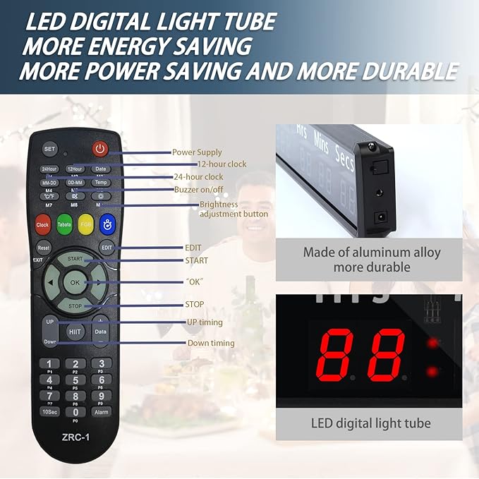 LED Countdown Clock, 999 Days, 23 Hours, 59 Minutes, 59 Seconds, Event Countdown Clock/Factory Accepts Your Exclusive Customization (1.0 inch 9-bit red LED)