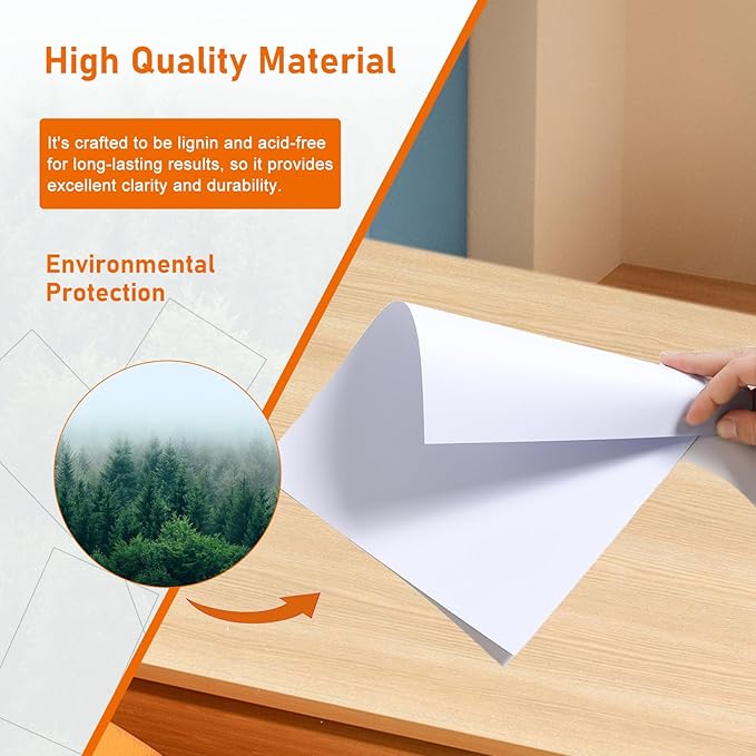 Guakicae 40 Sheets Bright White Cardstock 8.5 x 11 Printer Paper, 75lb Thick Craft Paper Card Stock for Wedding Invitations, Memus, DIY Making Cards, Business Cards, Menus, Birthday
