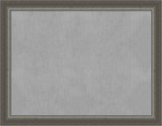 Amanti Art Silver Framed Magnetic Board 21x27 Medium Vision Board for use with Magnets, 100% Metal Sheet to Display Items as Office Decor or for Home Organization in mudroom, Kitchen or Kids Room